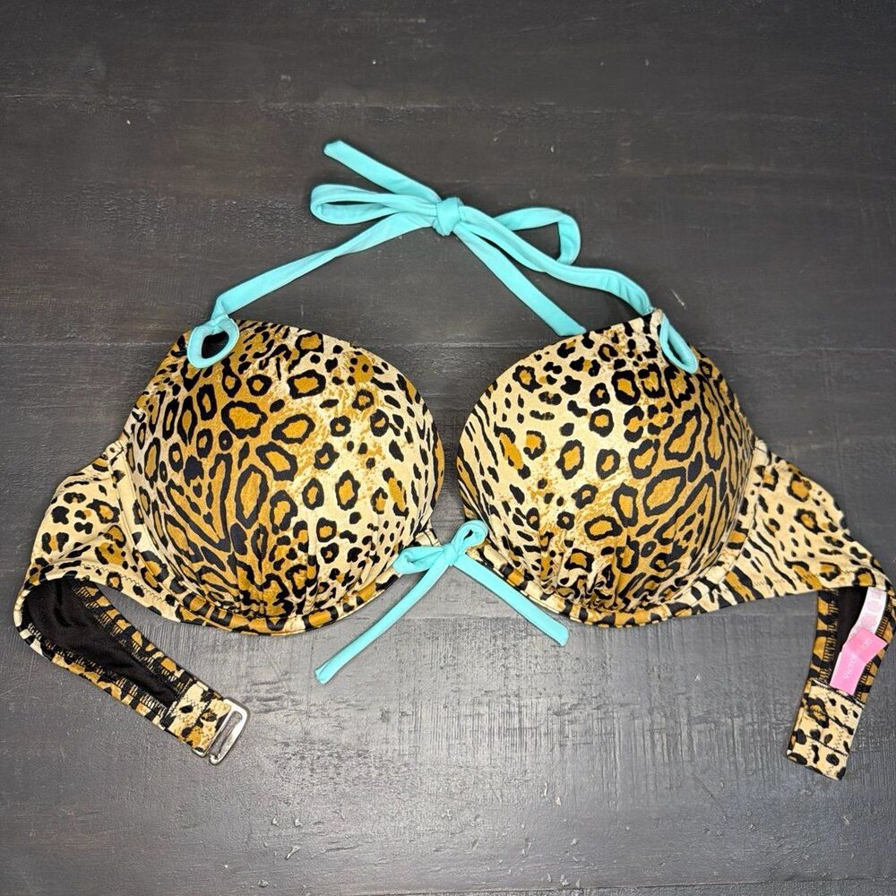Victoria Secret BOMBSHELL Leopard Print Bikini Top 34D